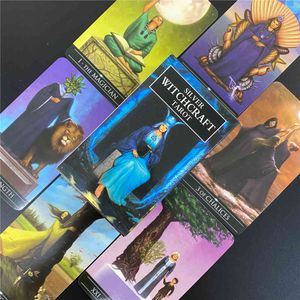 Gümüş Büyücülü Tarot Kartları İngilizce Kehanet Kader Oyunu Güverte Masa Masası Oyunları Oyun Kartı Ile PDF Rehber Aşk W7LQ