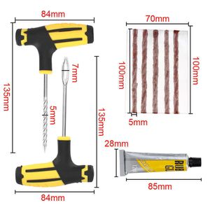 Conjunto de ferramenta carro studding puncture plug pneu de carro ferramenta de reparo de carro acessórios de carro kit de reparação de pneu auto bicicleta tubeless ferramenta de cimento