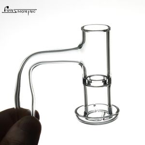 Tamamen Kaynak Dumanı 20mm TERP Vakum Kuvars Banger ile Eğimli Kenar ve Tüplü Dab Teçhizat Su Borusu Bongs Nargile