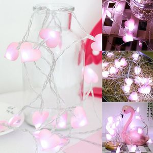 Dekoracje świąteczne Miłość Serca Ślub LED String Fairy Light Indoor Party Garland Oświetlenie J2Y