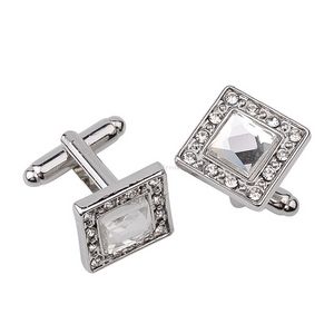 Square Diamond Cuff Links Мужские рубашки запонки французская рубашка для бизнеса модные украшения Will Will and Sandy