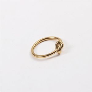 Cluster Rings Stainless Steel Geometric Line Knot Ring Fashion Opening Finger Gift For Women's Accessories Jewelry 2021 Trends