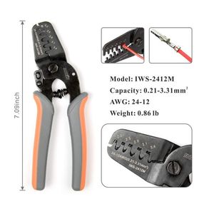 IWS-2412M / IWS-2820m Krympverktyg för Jam Molex Tyco JST Terminal och kontakt Multi-Function Wire Stripper Cable Cutter Plier 211110