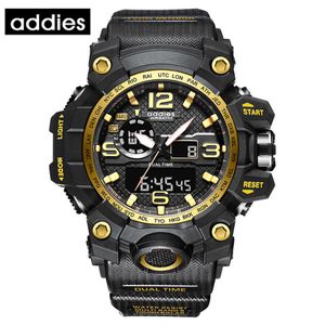 Addies Uomo Militare Top Brand Orologio 50m Orologio da polso impermeabile LED Sveglia Orologio sportivo Orologio sportivo maschile Uomo relogios masculino G1022