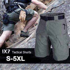 Pantaloncini tattici da uomo Escursionismo Urban Military Outdoor Cargo Ripstop Casual Multi-tasche Short Combat Caccia Pesca 210714