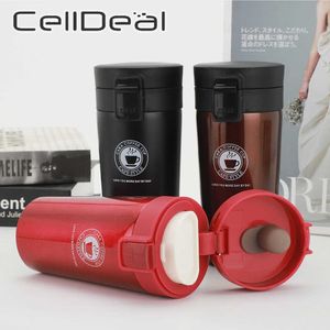 380 ml Kubek Kubek Wyciek Doroszony Stal Ze Stali Nierdzewnej Podróż Thermal Cup Portable Car Thermo Vacuum Kolby Herbata Butelka Do Prezentów 211013