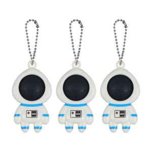 3D Cartoon astronaut spaceman fidget toys sensory simple key ring keychains push bubble popper finger stress ball keyring decompression toy bag pendant