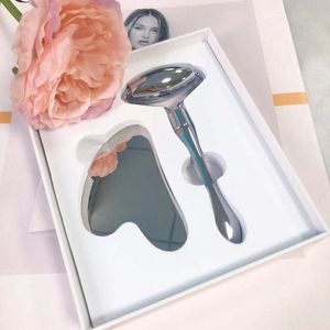 Rullo facciale in acciaio inossidabile Set di strumenti Gua Sha Confezioni regalo Massaggio Guasha Agopuntura Raschiamento Pietra curativa per la salute del collo di bellezza