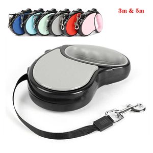 Retractable Dog Leash Automatic Nylon Durable Dog Lead Extending Puppy Walking Running Leads For Small Medium Dogs 210712
