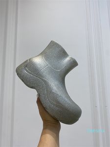 Luksusowe damskie buty cukierki gumowe wodoodporne buty damskie kostki deszczowy deszcz Rekonomiczny gęsty podeszwy krótki obcas 35-39