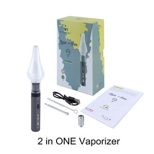 G9 Clean Pen Kit Dry Herb & Wax Vaporizer 2 In 1 Vape Battery 1100mah E-cigarette Kits for Flowe dry herb atomizer with Micro usb cable