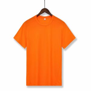 Orange Running Jerseys Snabbtorkad Andningsbar Fitness T-shirt Utbildning Kläder Gym Soccer Jersey Sports T Shirts Toppar