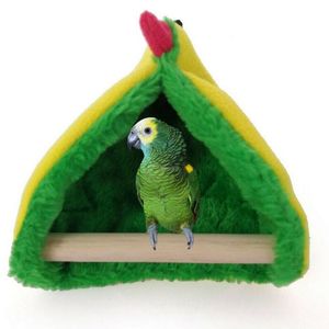 Wholesale small hammock stand for sale - Group buy Small Animal Supplies Pet Bird Parrot Warm Hammock Cage Triple Cornered Belt Stand Stick Budgerigar Hanging Nest