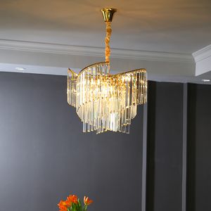 Żyrandol salonowy, lekka luksusowa lampa kryształowa, nowoczesna minimalista kreatywna atmosfera, gospodarstwo domowe i sypialnia lampa