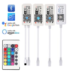 DC5V 12 V 24 V LED Şerit Bluetooth / Wifi RGB / RGBW Denetleyici Android IOS Uygulaması Sihirli Ev IR Kontrol 5050 RGB RGBW LED Şerit Için