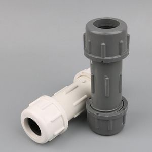 Equipamentos de rega PVC 20 25 32 mm Tubo de água de abastecimento de água reto Acessórios de reparo rápido peças pneumáticas da junta