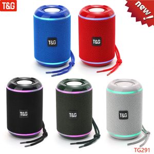 T&G TG291 Portable Speaker BT Wireless Speakers Powerful High BoomBox Outdoor Bass HIFI TF FM Radio with LED Light