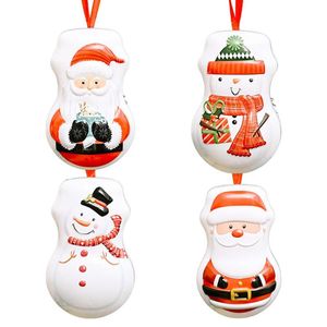 Juldekorationer Candy Tin Barnens presentförpackning Dekorativa Cookie Jar Metal Bins Boxes med utsökt design