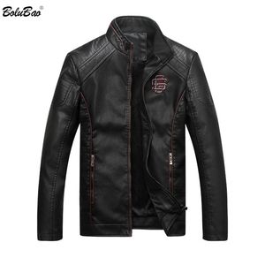 BOLUBAO Men Leather Suede Jackets Men Autumn Faux Leather Male Motorcycle Biker Coats Mens Leather Bomber Jacket 211111