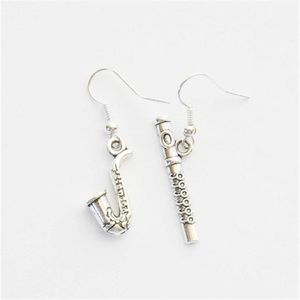 Wholesale music sax for sale - Group buy Music Earrings Flute And Saxophone Mismatched Jewelry Earrings Dangle Chandelier