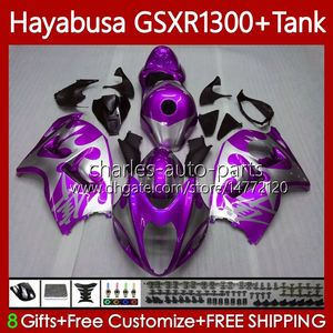 Corpi argento viola per SUZUKI GSX-R1300 Hayabusa GSXR-1300 GSXR 1300 CC 96-07 74No.193 1300CC GSXR1300 96 1996 1997 1998 1999 2000 2001 GSX R1300 02 03 04 05 06 07 Carenatura