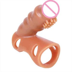 NXY Ghost Exerciser Penis Vibrator Cock Ring för män Erection Sexleksaker Par Vibrerande Dick Enlargement Clitoris Stimulator1216