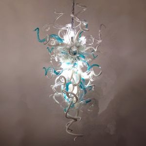 Lâmpadas de cristal lâmpadas Art Deco mão soprada lustre chandelier luzes cadeia diodo em casa LED pingente iluminação Itália sala de estar luminárias 24 por 48 polegadas