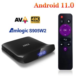 A95X W2 Android 11 스마트 TV 박스 Amlogic S905W2 4GB 64GB 지원 5G WiFi 4K 60FPS VP9 BT5.0 YouTube 미디어 플레이어 2G 16G A95XW2 F4