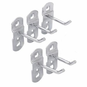 Hooks & Rails 5PCS Hanging Metal Display Storage Racks Shop Shelf Square Hole Plate Tool Pothook Kitchen Garage Toolhouse Hardware