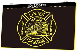 LC0433 Linden Fire Rescue Lichtschild 3D-Gravur