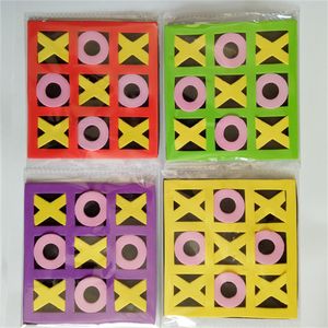 KiddoFun Mini Board Games - Colorful Variety Pack for Parties, Birthdays & Classrooms - XO/9-Square Chess XG0026