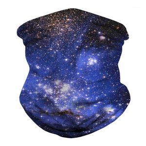 Starry Sky Bandana Digital Drukowane Wielofunkcyjne Osłona przeciwsłoneczna Scarf Scarf Neck Geter Hairband Do Sport Hiking Camp Caps Maska