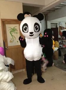 Vuxenstorlek Panda Bear Mascot Kostymer Halloween Fancy Party Dress Cartoon Character Carnival Xmas Påsk Reklam Födelsedagsfest Kostym Outfit