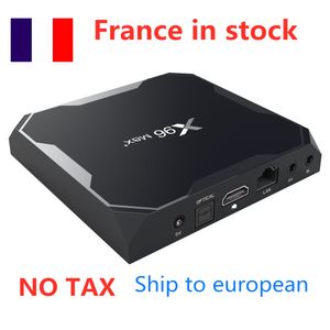 Fransa'dan Gemi X96 Max Plus Amlogic S905x3 Android 9.0 TV Kutusu 4GB 32 Akıllı 2.4g5GHz Çift Wifi Bluetooth 8K