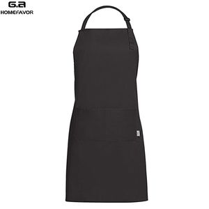 Kitchen Apron 100% Cotton Hairdresser Chef Cooking Aprons For Women Men With Pockets And Adjustable Neck Straps 210625