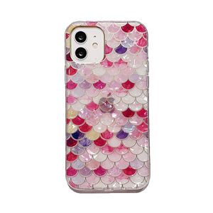 TPU PC Combo Design a squame di pesce Custodie per cellulari per iPhone 12 Pro Max XR 11 Cover posteriore mobile IMD