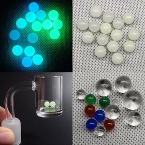 Luminoso Quarzo incandescente Terp Pearl Ball Fumo 4mm 6mm 8mm 10mm 12mm Colorato Rosso Blu Verde per banger Nail Dab Bong in vetro