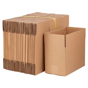 8x6x4&quot; Corrugated Paper Carton Packing Boxes Express Logistics Box Brown 100 PCS