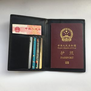 RFID Genuine Leather Cover Anti Magnetic Business Card Passport Holder Clip Set of Document and Money