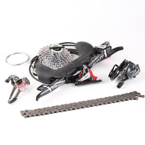 自転車derailleurs Force 22 2x11スピードロードバイクパーツグループセットデレイユキットブレーキカセット11-28t 11-32tクランクセットなし