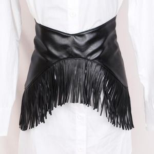 Belts Eagleewolf 2021 Ultra Wide Midjet Seal Ladies Fashion Tassel Decoration Wild Snap Pu Leather