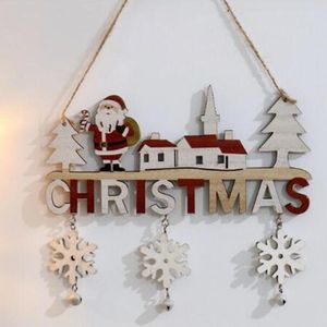 Porta di Babbo Natale di Natale Ciondolo appeso in legno Decorazione di buon Natale per la casa Natale Navidad Noel Regali Capodanno GC584