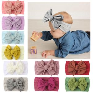 2021 Baby Hairs Tillbehör Kids Headband Nyfödd Hårband för tjejer Bow Elastiska Headband Twisted Cable Design Turban Headware