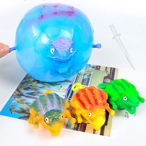 1pc simulering dinosaur leksaker anti stress uppblåsbara djur nyhet squeeze leksak mjuk boll ballong söta roliga barn gåvor w9