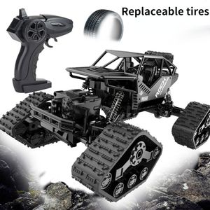 1:14 Crawler Climbing RC Cars Buggy Stunt Car 2In1 Caterpillar Band Truck Radio Controlled Barn Toys Presenter