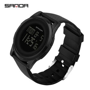 Sanda Vattentät Sports Watch Mens Watch Luxury Electronic Led Digital Klockor för Man Klocka Man Armbandsur Relogio Masculino G1022