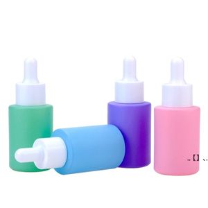 NewMacaron Color Glass Dropper Bottle Essential Oil Perfume 30ml Fashion Cosmetic Containers Portable Refillable Travel Size EWB7822