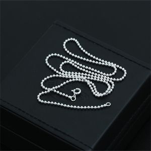 Silberkugelketten. großhandel-10 teile los Sterling Silber Ball Perlen Ketten Halskette Ketten Schmuck Q2