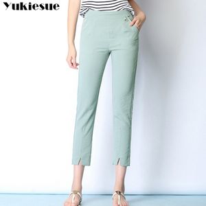 summer womens harem pants female high waist ladies cotton linen work pants capri for women trousers woman Plus size 5xl 210519