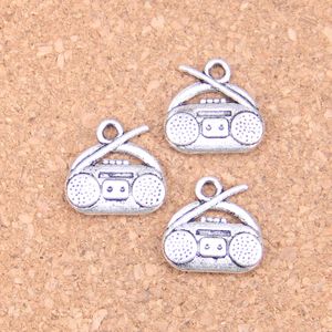 80pcs Antik Silver Bronze Plated Radio Retro Boombox Charms Pendant DIY Halsband Armband Bangle Fynd 14 * 15mm